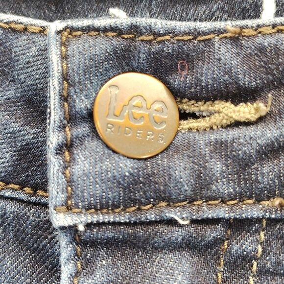 Riders by Lee Women Midrise Bootcut Jeans Size 10 Petite Dark Blue Denim Stretch - Picture 7 of 11
